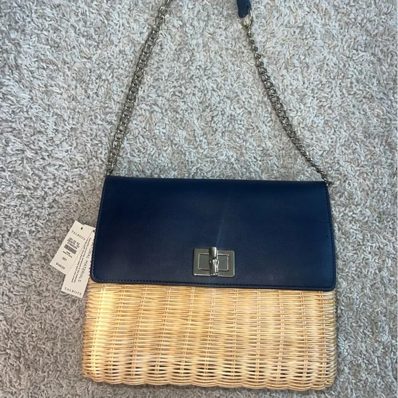 Talbots wicker shoulder bag purse spring bag NWT - Picture 6 of 10